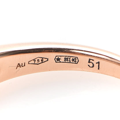 Bulgari 18K Rose Gold Mother of Pearl MVSA Ring 51 5.75 5 of 5