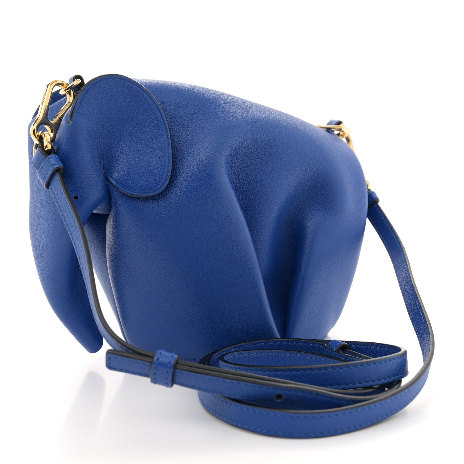 Loewe Calfskin Mini Elephant Crossbody Bag Electric Blue 3 of 13