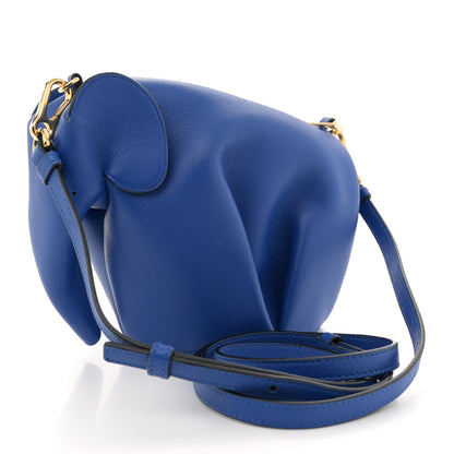Loewe Calfskin Mini Elephant Crossbody Bag Electric Blue 3 of 13