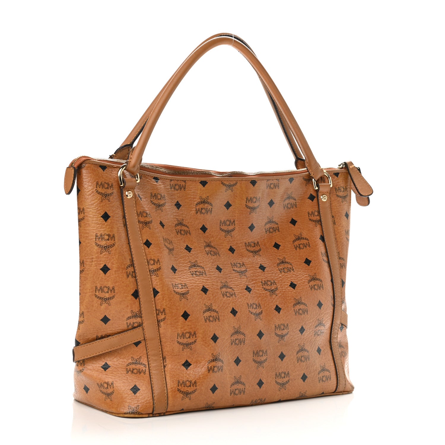 MCM Visetos Shoulder Bag Cognac 2 of 16