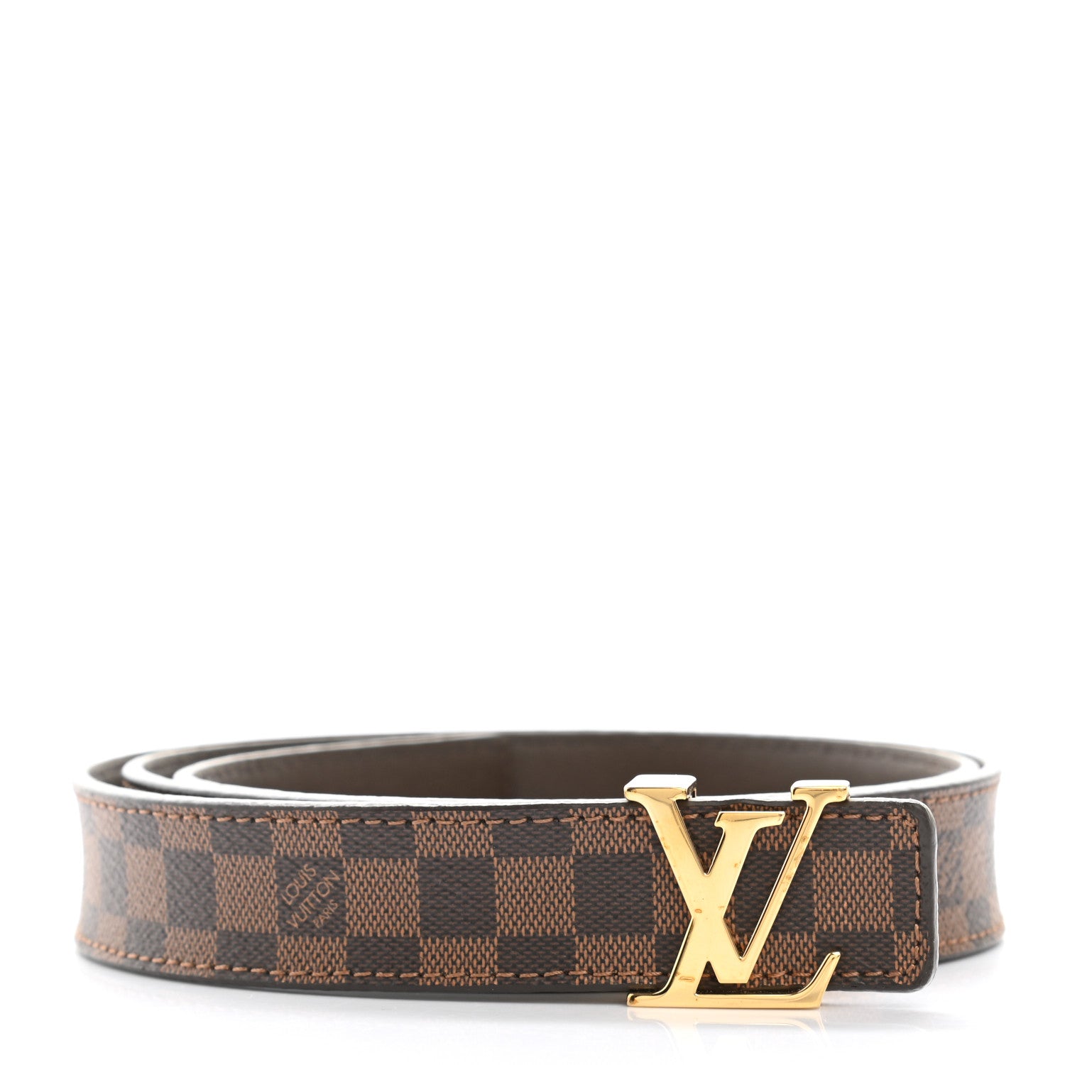 Louis Vuitton Mini Damier Ebene 25mm LV Initiales Belt 85 34 1 of 6