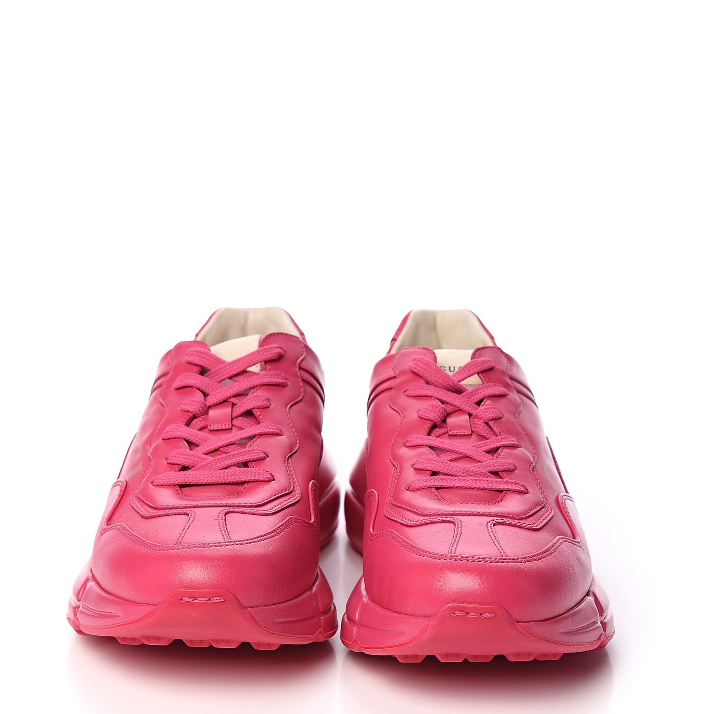 Calfskin Logo Mens Rhyton Sneakers 7.5 Box Pink