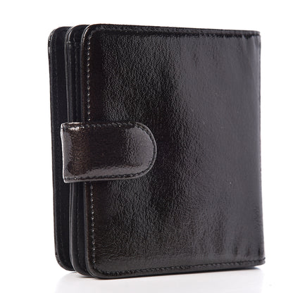 Chanel Patent Goatskin Compact French Wallet Brown 3 of 6