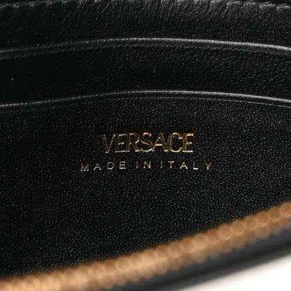 Versace Grained Calfskin Virtus Wallet On Chain White Gold 6 of 9
