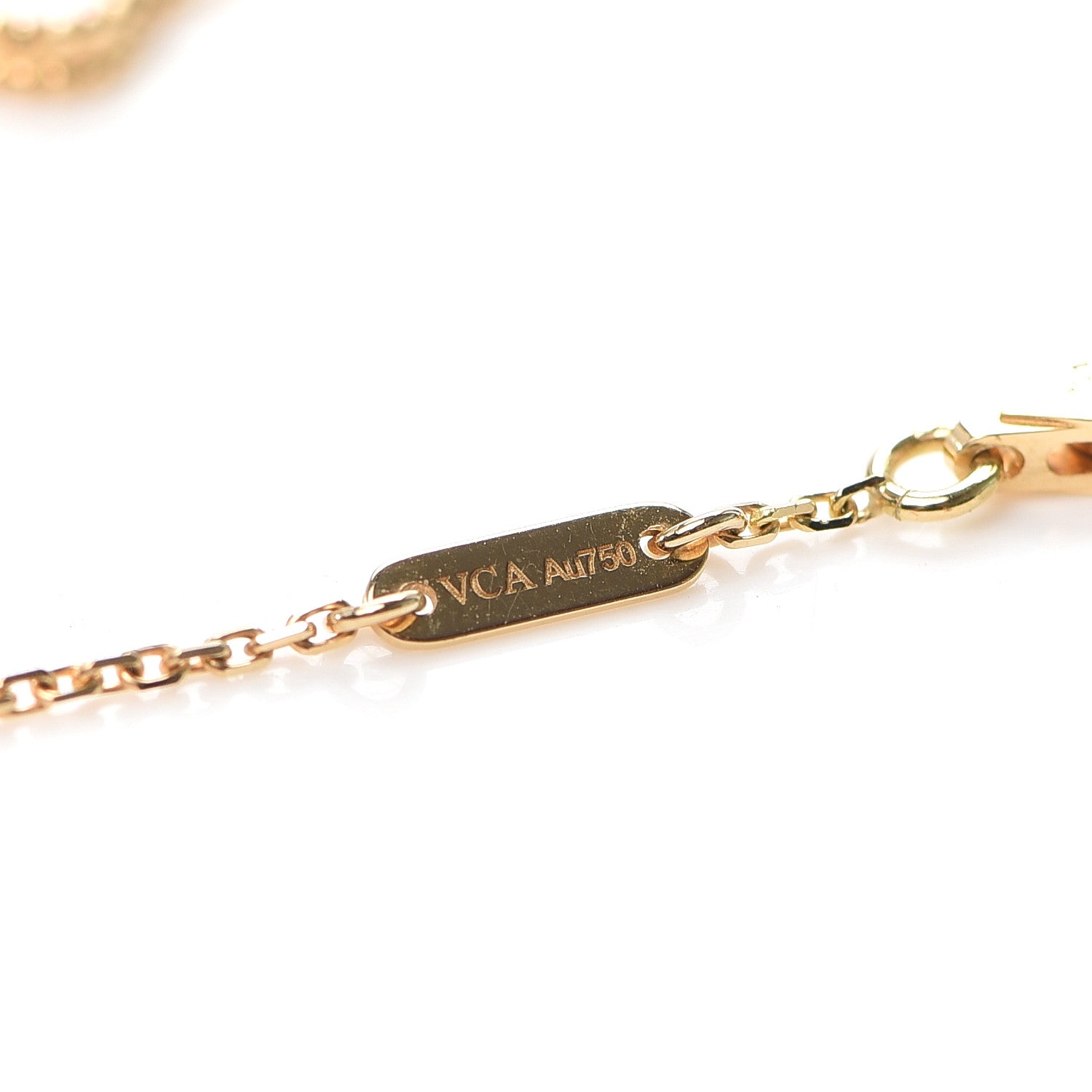 Van Cleef & Arpels 18K Yellow Gold Mother of Pearl Sweet Alhambra Bracelet 5 of 9