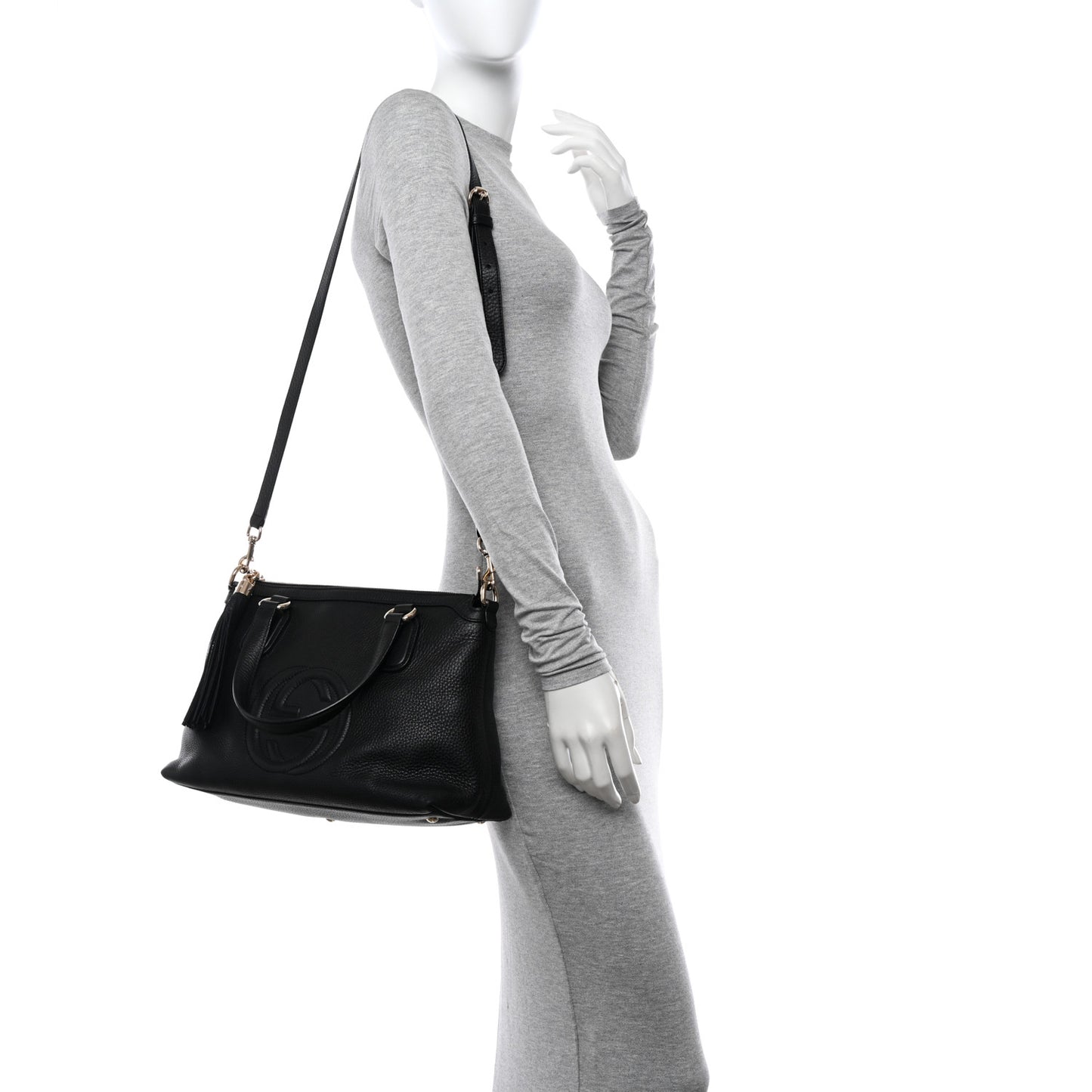 Cellarius Calfskin Small Soho Top Handle Satchel Black