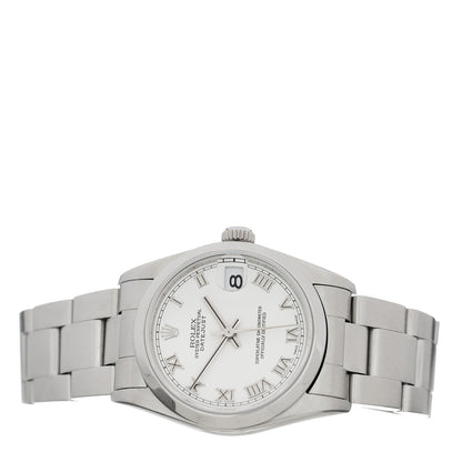 Rolex Stainless Steel 31mm Oyster Perpetual Datejust Watch White Roman 78240 2 of 4
