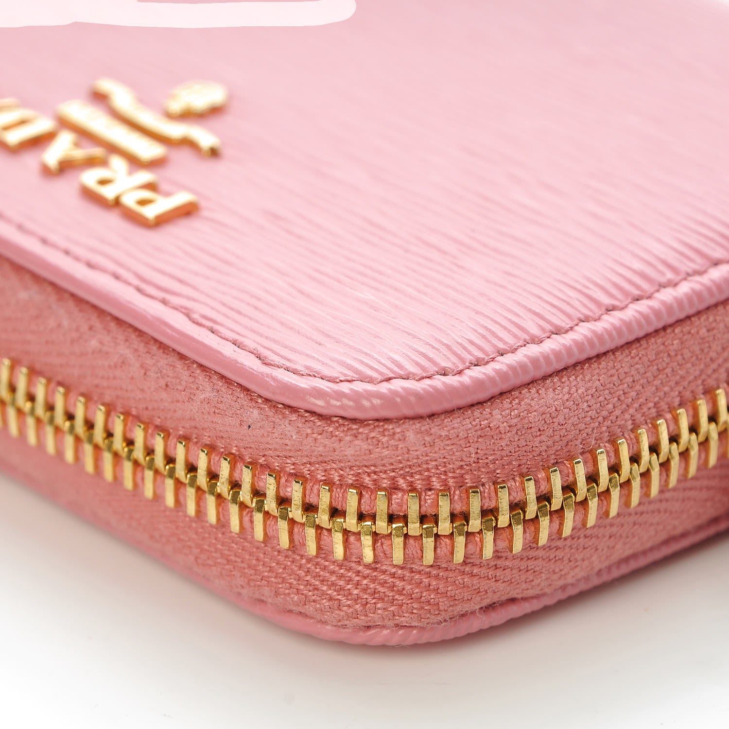 Prada Vitello Move Metal Coin Purse Geranio 8 of 10