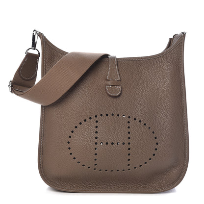 Hermes Taurillon Clemence Evelyne III PM Etoupe 1 of 10