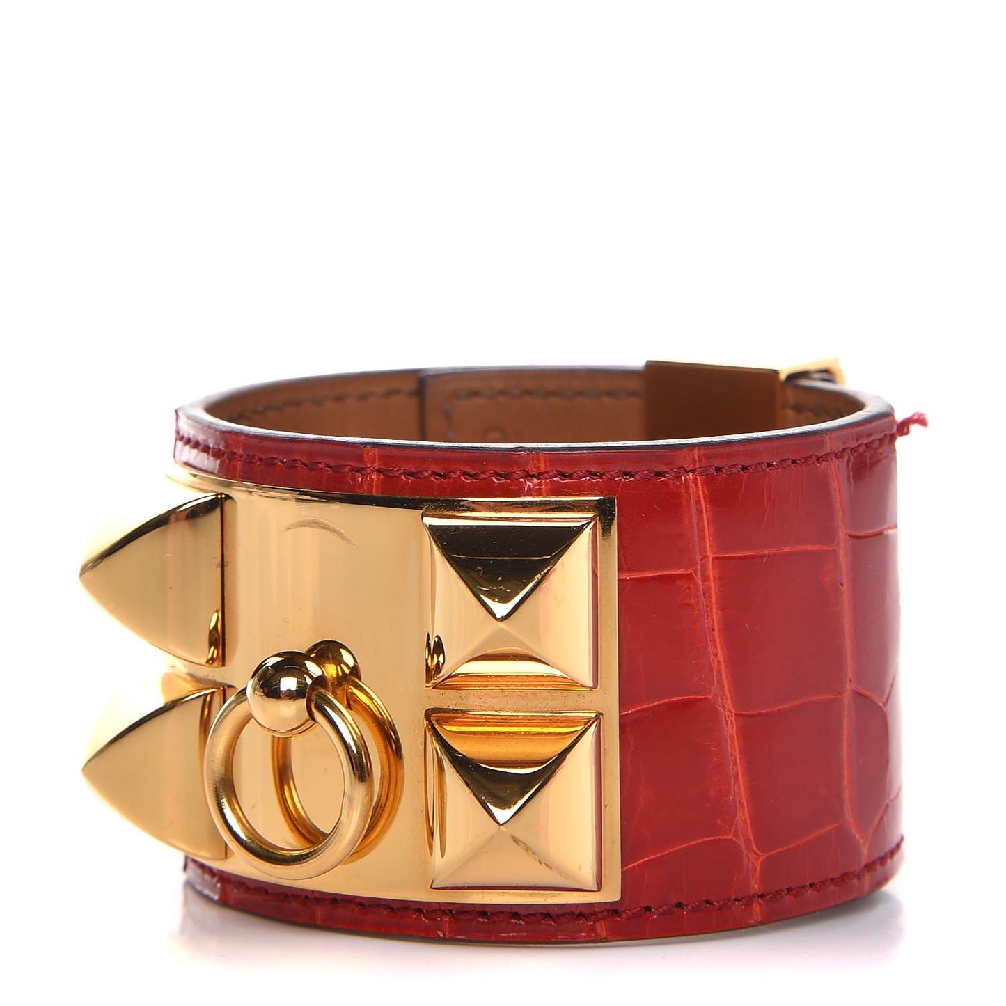 Shiny Alligator Collier De Chien CDC Bracelet S Geranium