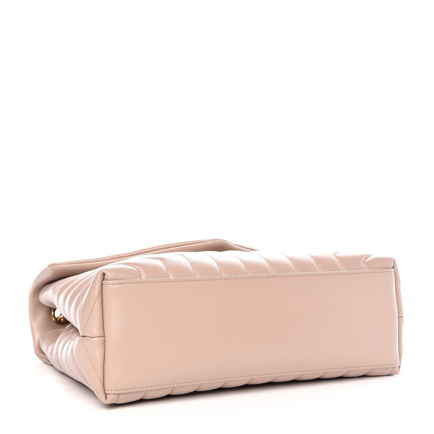 Calfskin Y Quilted Monogram Medium Loulou Chain Satchel Dark Beige