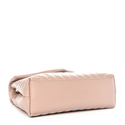 Saint Laurent Calfskin Y Quilted Monogram Medium Loulou Chain Satchel Dark Beige 4 of 7
