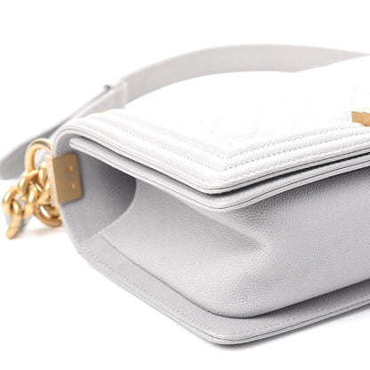 Chanel Caviar Quilted Medium Boy Flap Grey 8 of 10