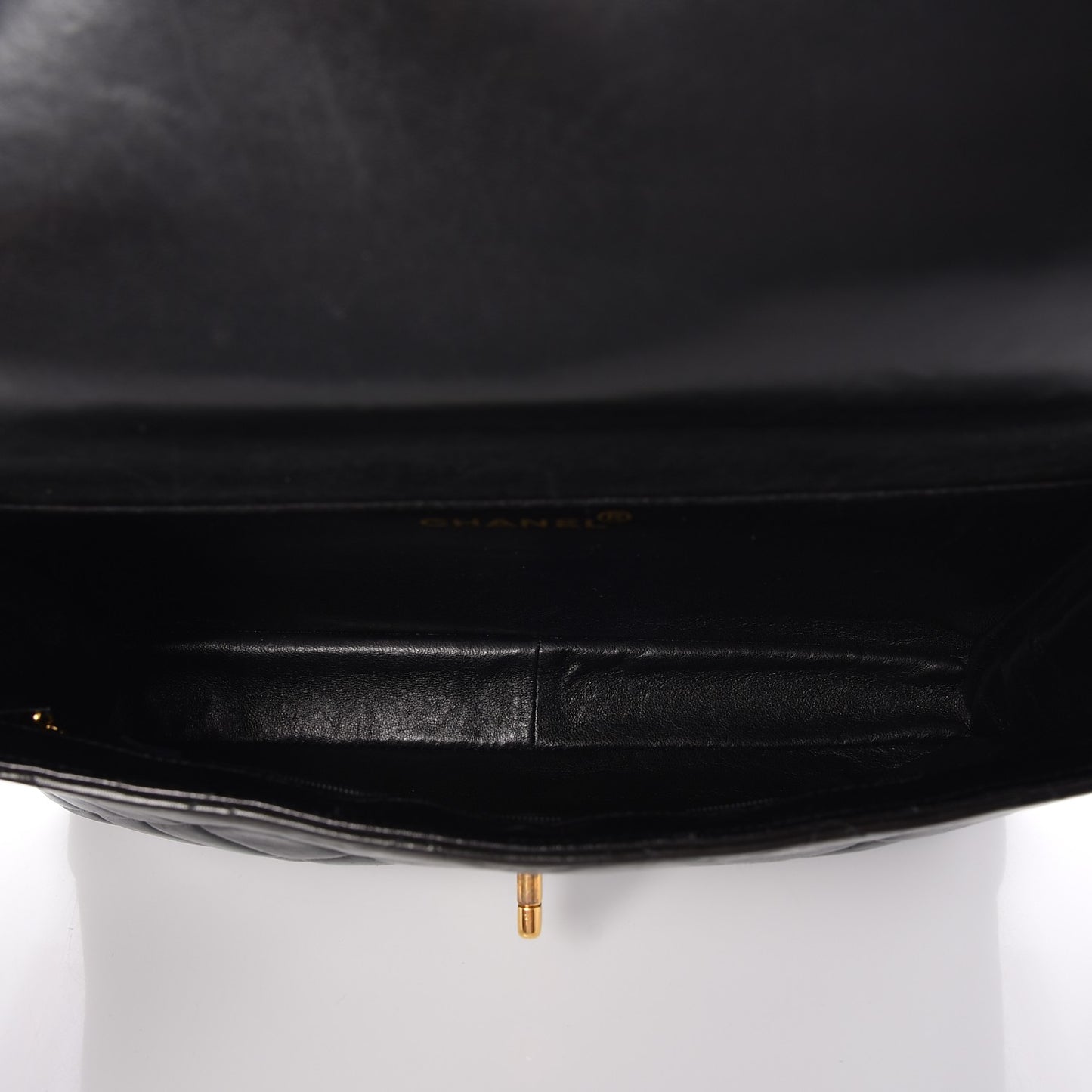 Lambskin Double Sided Jumbo Flap Black