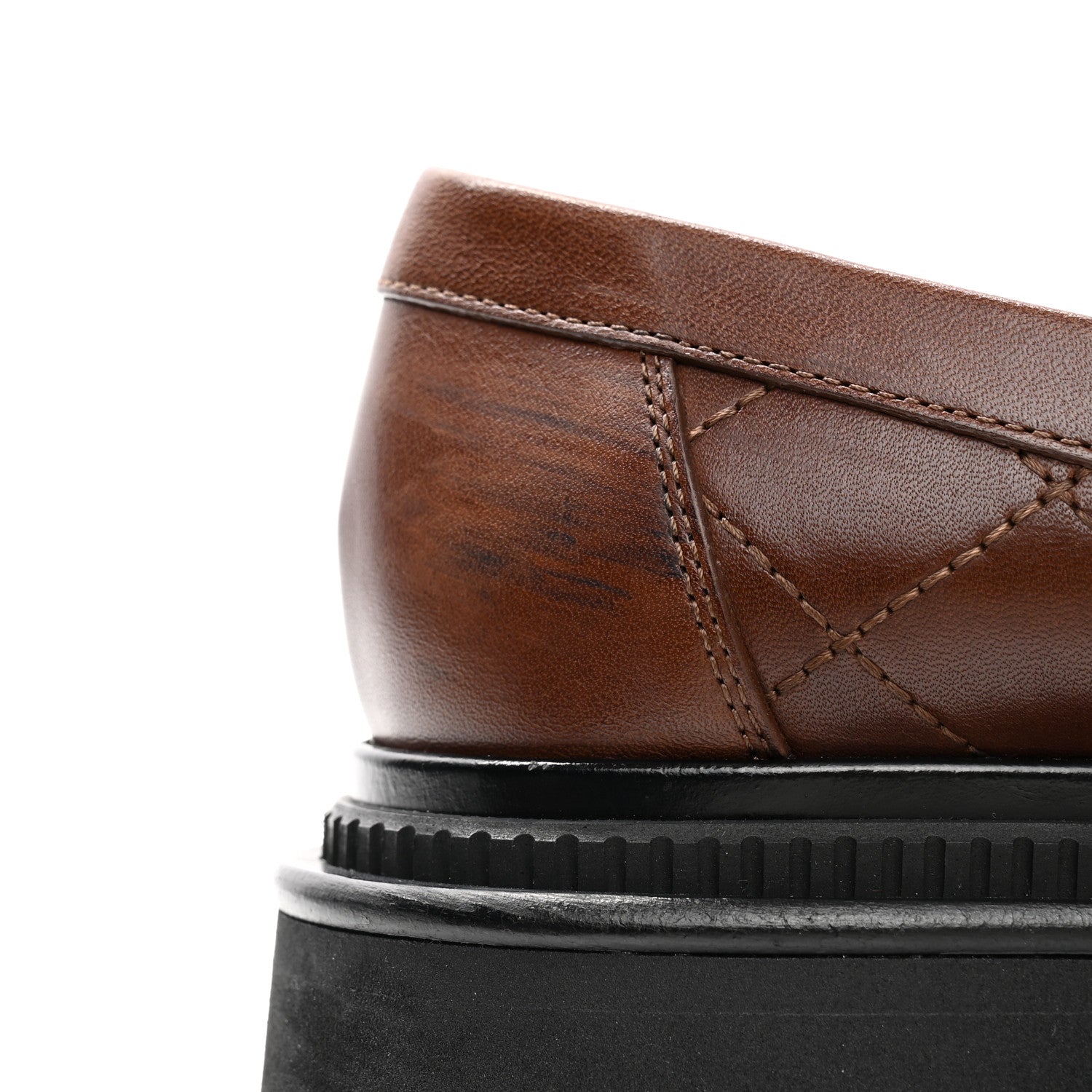 Chanel Calfskin Quilted CC Mocassin Loafers 37 Brown 10 of 11