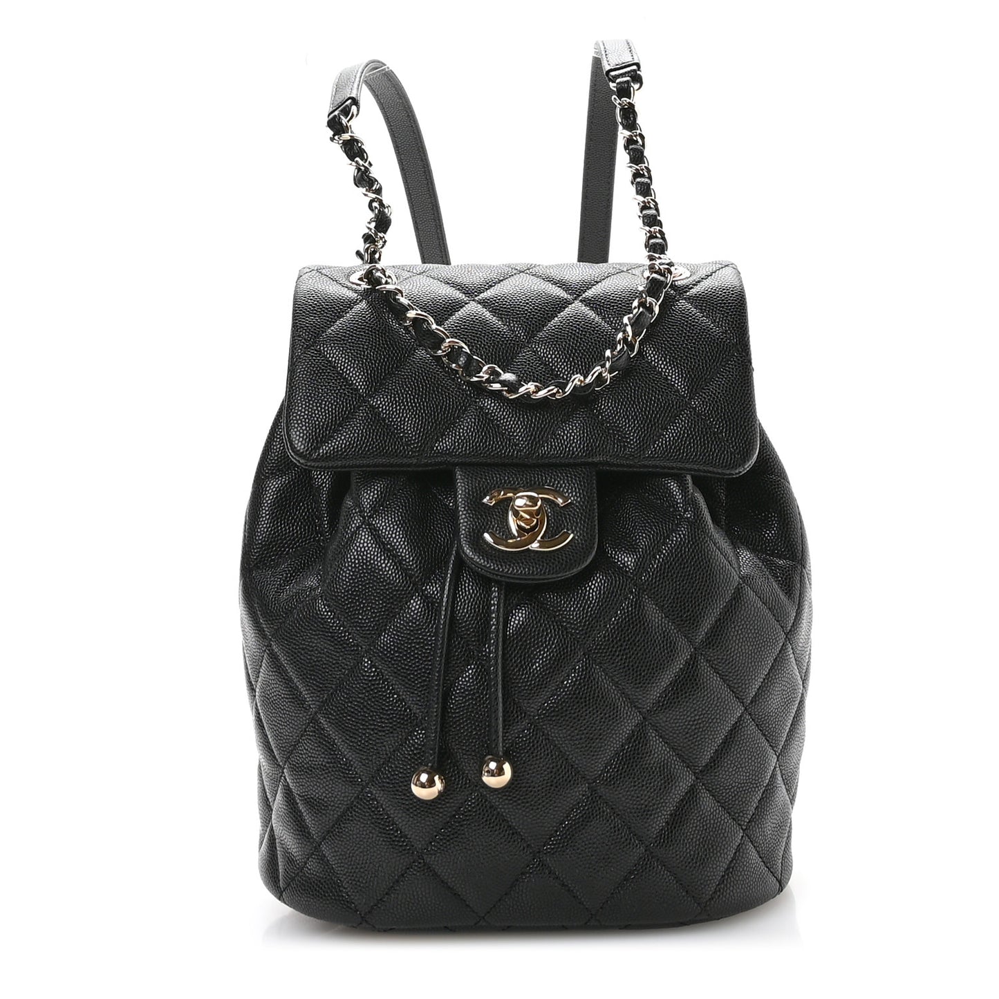Caviar Quilted Mini Urban Spirit Backpack Black