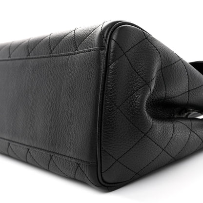 Chanel Grained Calfskin Stitched Urban Essentials Large Shopping Bag Black 10 of 10