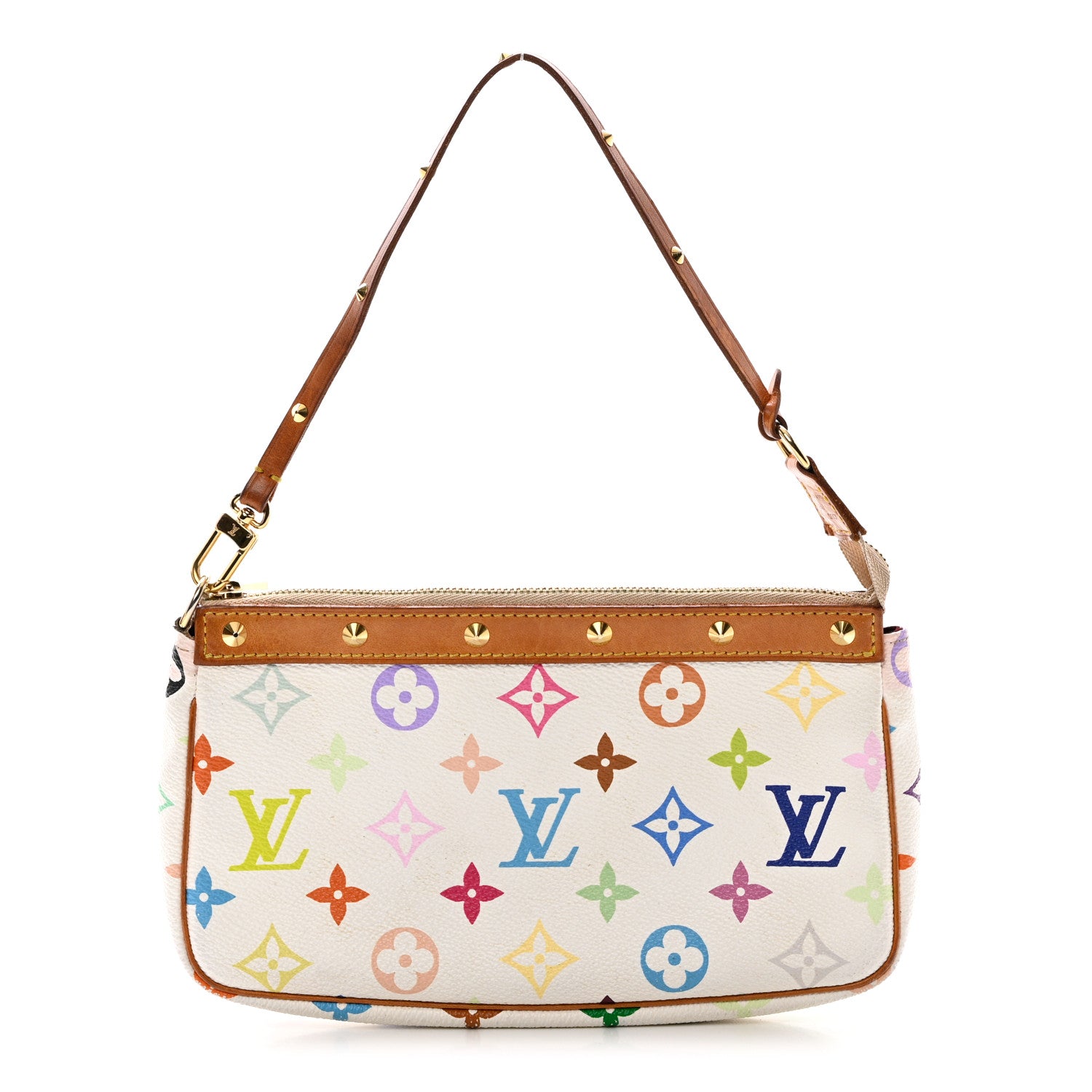 Louis Vuitton Monogram Multicolor Pochette Accessories White 1 of 16