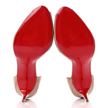 Christian Louboutin Patent D'Orsay Delico 100 Pumps 39.5 Nude 6 of 15
