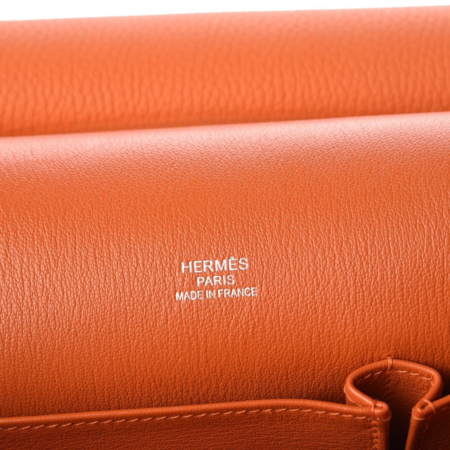 Hermes Taurillon Clemence Jypsiere 34 Orange 6 of 9