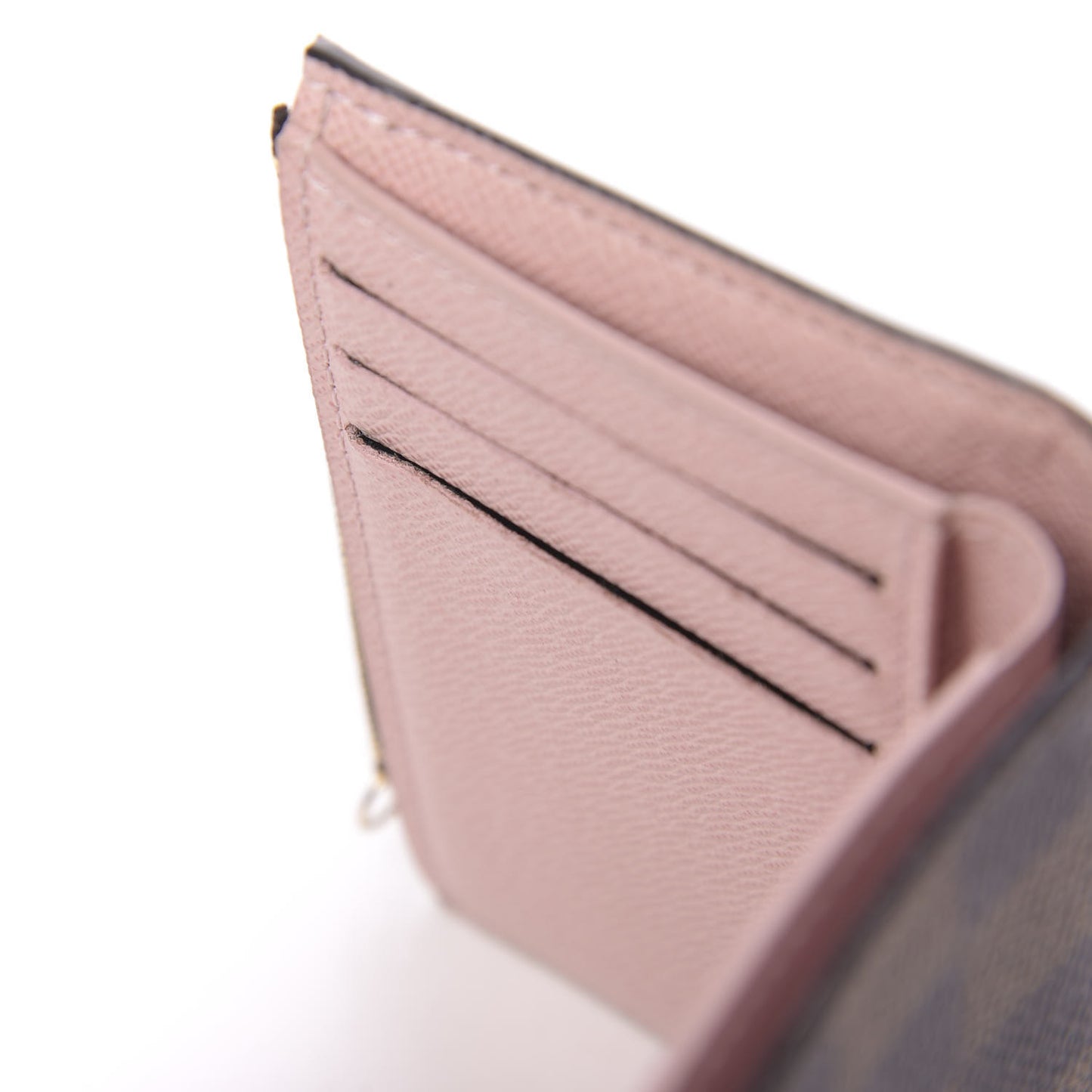 Damier Ebene Victorine Wallet Rose Ballerine