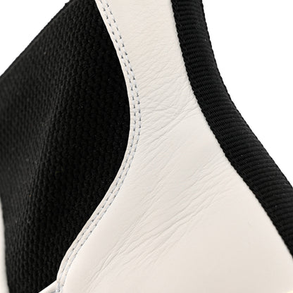 Gucci Calfskin Nappa Matelasse Frances Chelsea Boots 35 Great White Black 10 of 12