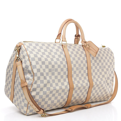 Louis Vuitton Damier Azur Keepall Bandouliere 55 2 of 16