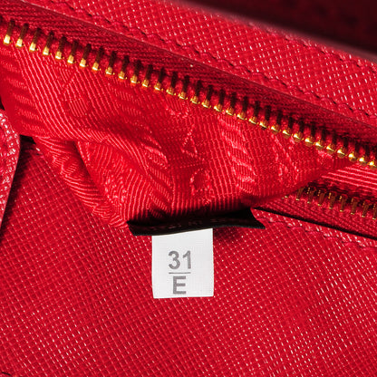 Prada Saffiano Lux Large Tote Fuoco 9 of 9
