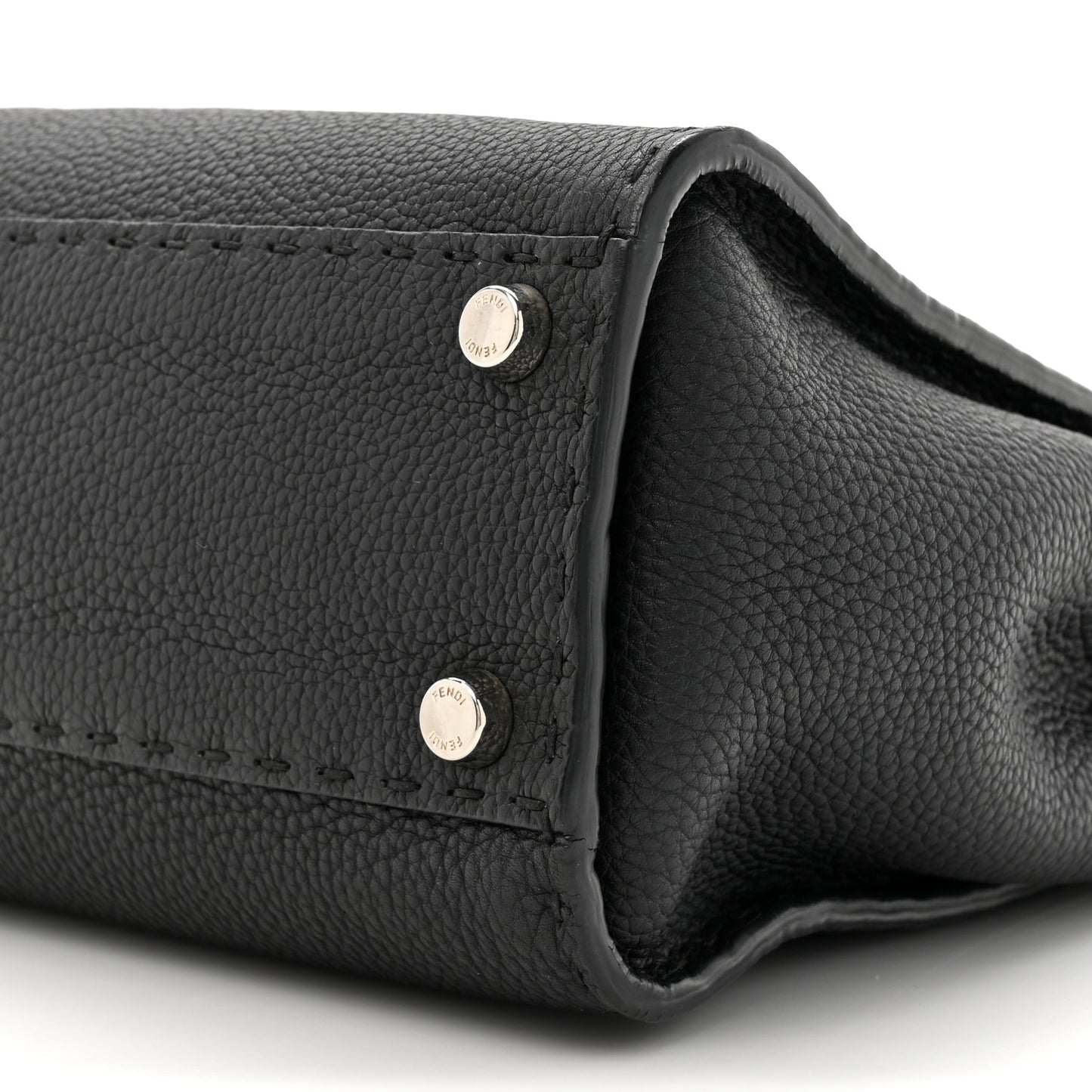 Cuoio Romano Selleria Bi-Color Medium Peekaboo Iconic Satchel Black Mou