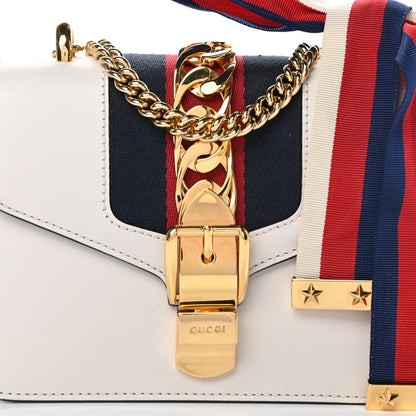 Gucci Calfskin Mini Sylvie Chain Shoulder Bag White 8 of 13