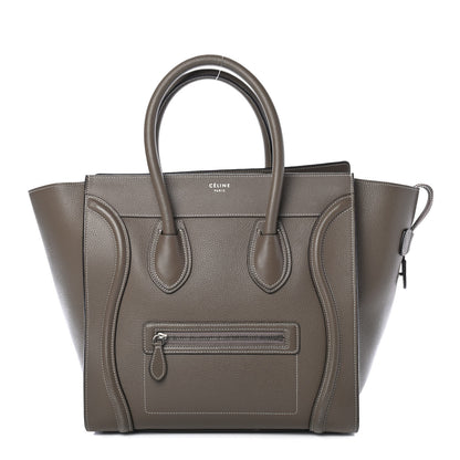 Celine Drummed Calfskin Mini Luggage Souris 1 of 4