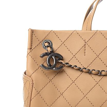 Chanel Calfskin Stitched Large Shopping Tote Beige 12 of 14