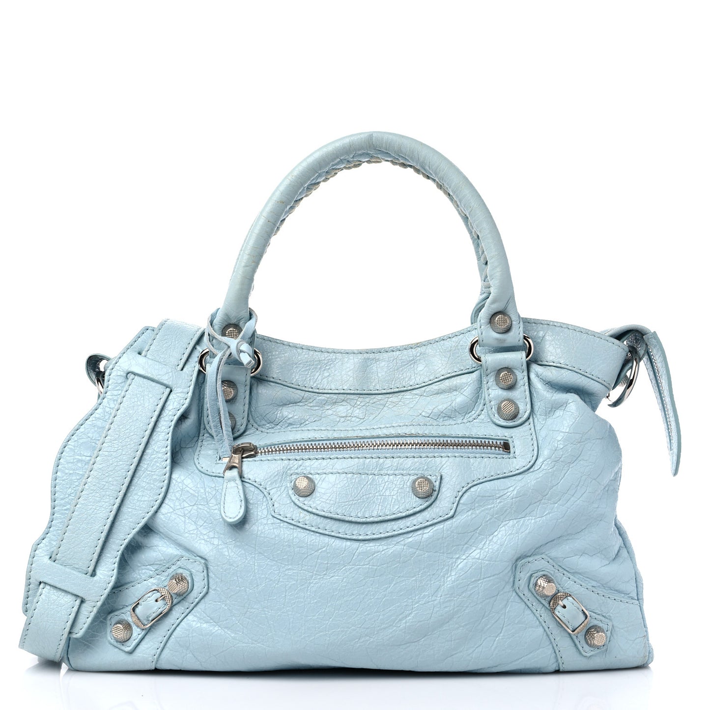 Agneau Giant 12 Silver Hardware Town Bleu Dragee