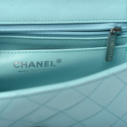 Chanel Lambskin Quilted Mini Rectangular Flap Light Blue 6 of 10