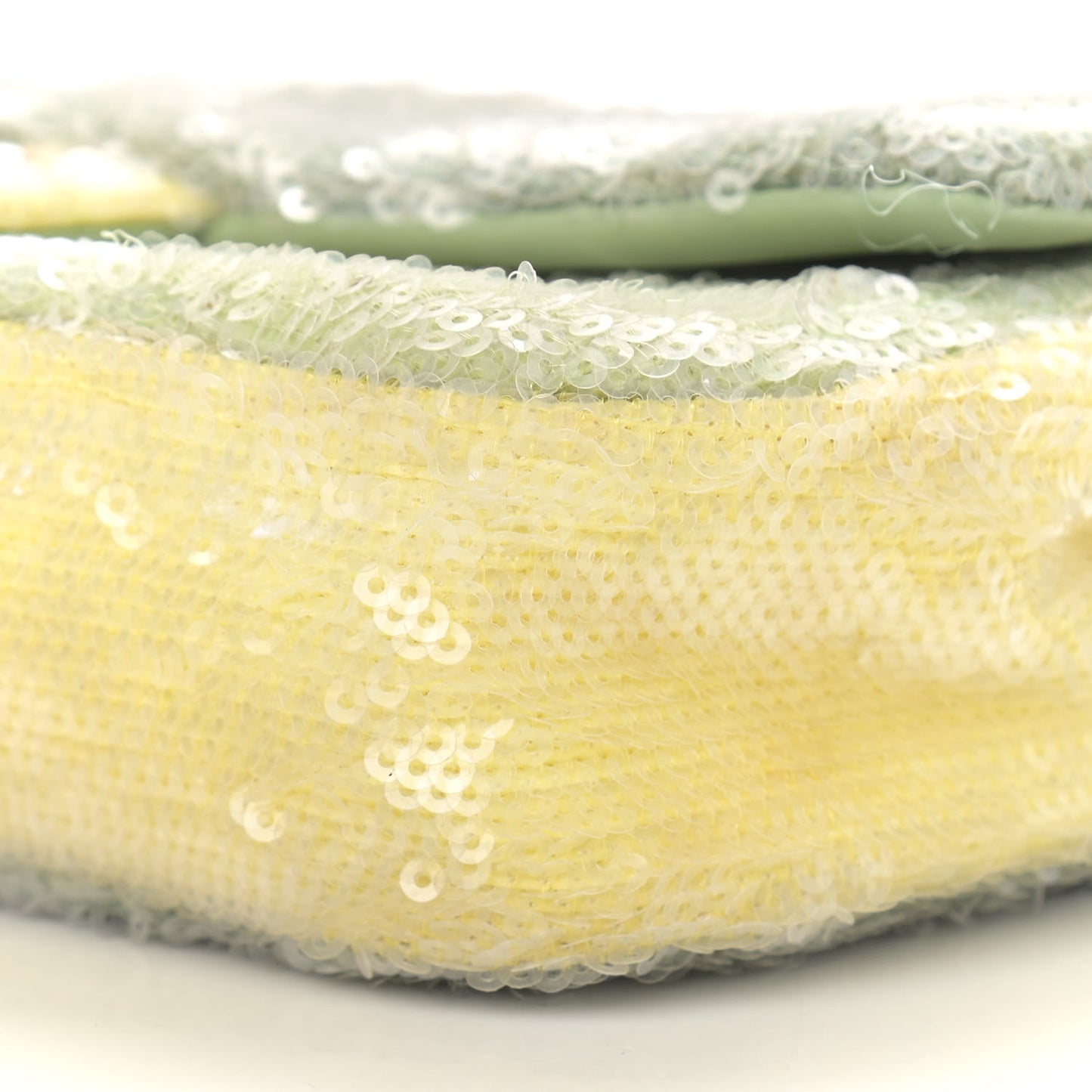 Sequin Mini Waterfall Flap Green Light Green Yellow