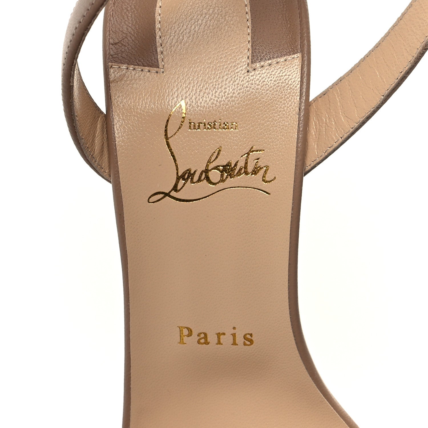 Christian Louboutin Nappa Loubi Girl 100 Sandals 39 Nude 7 of 8