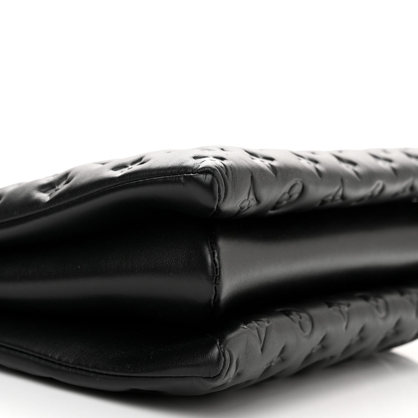 Lambskin Embossed Monogram Coussin MM Black