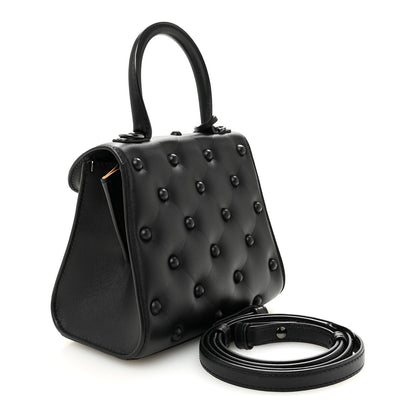 Delvaux Grained Rodeo Calfskin Quilted Mini Brillant Satchel Black 3 of 9