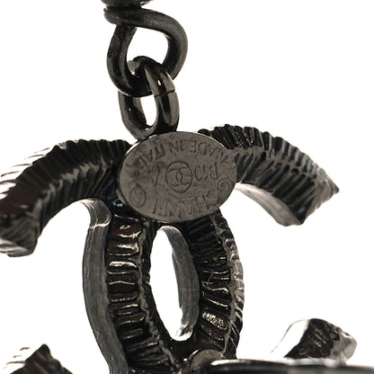 Chanel Ruthenium CC Drop Earrings 4 of 4