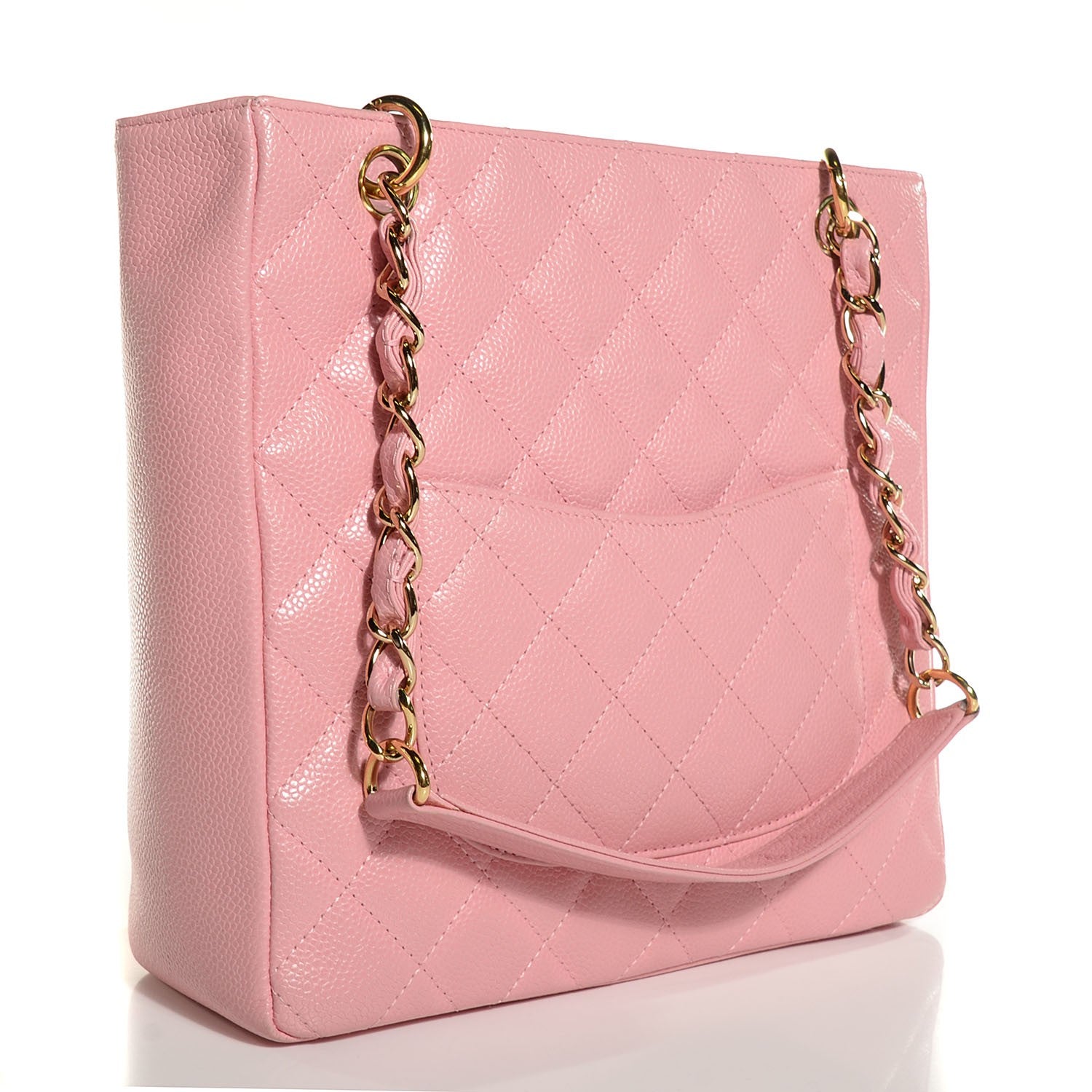 Chanel Caviar Quilted Petit Shopping Tote PST Pink 3 of 8