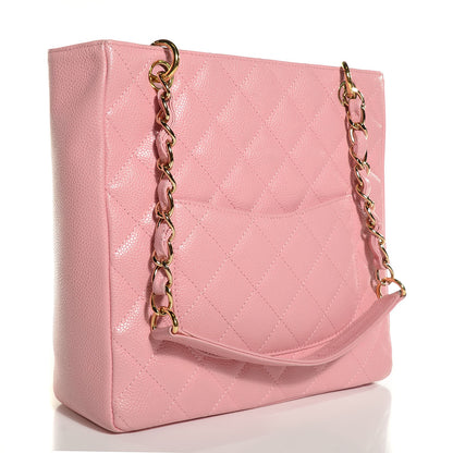 Chanel Caviar Quilted Petit Shopping Tote PST Pink 3 of 8
