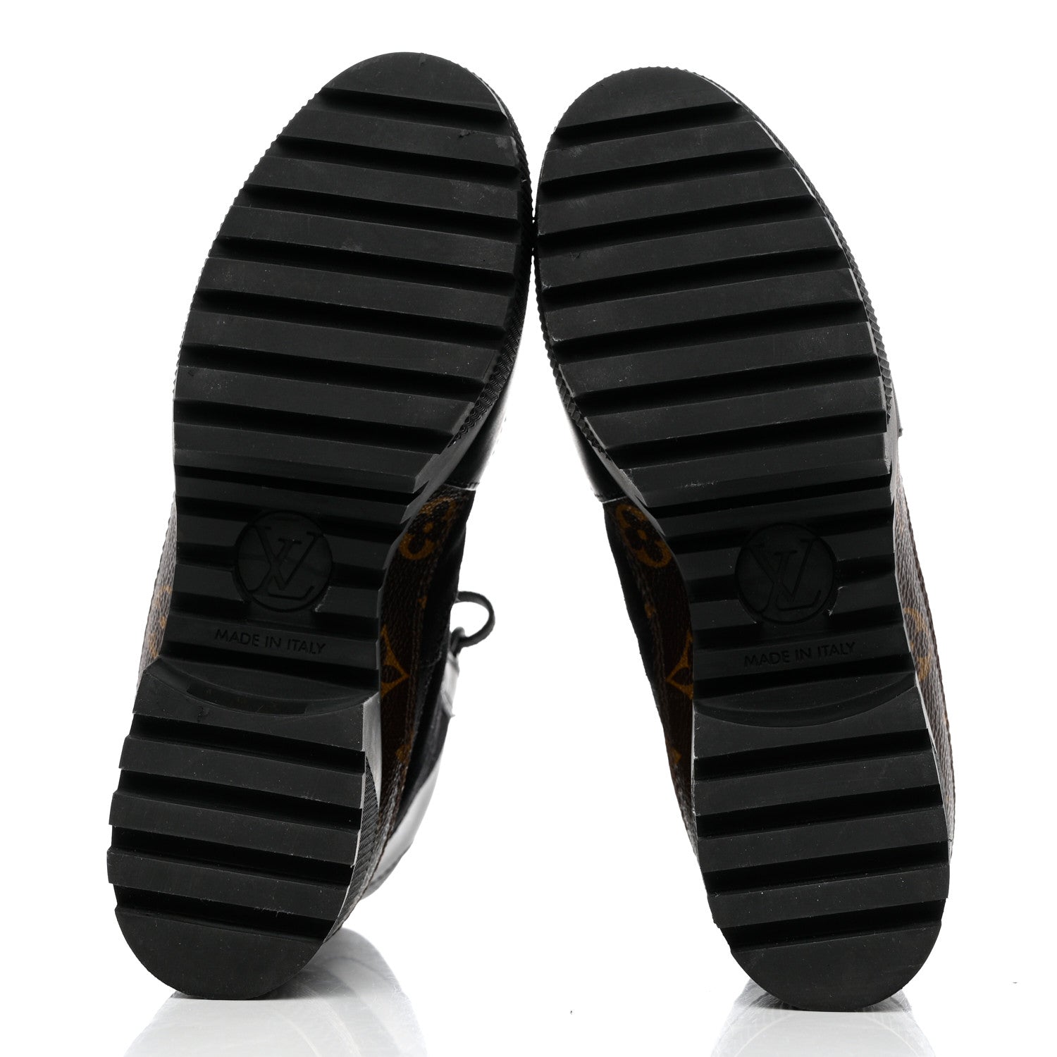 Louis Vuitton Suede Calfskin Monogram Laureate Platform Desert Boots 35.5 Black 5 of 8