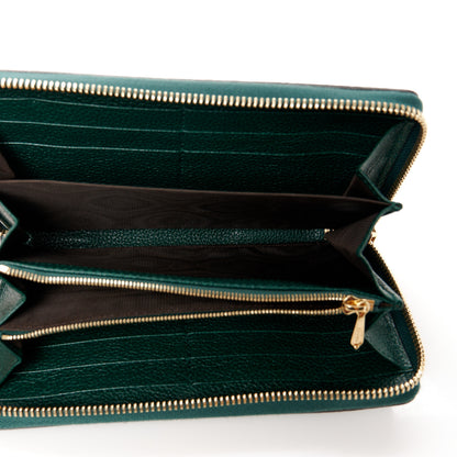 Gucci Grainy Calfskin Zumi Zip Around Wallet Vintage Green 5 of 8