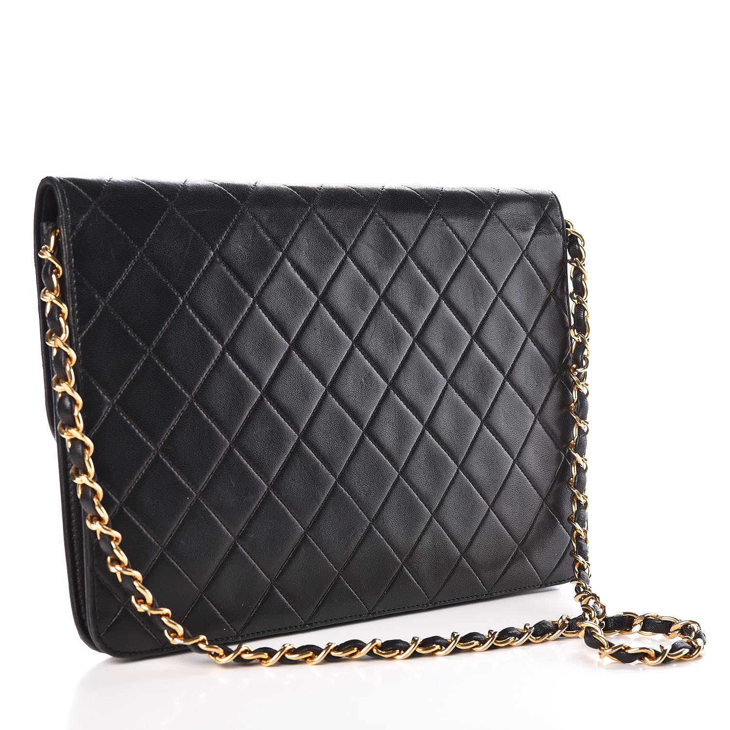 Chanel Lambskin Quilted Medium Single Flap Black 3 of 10
