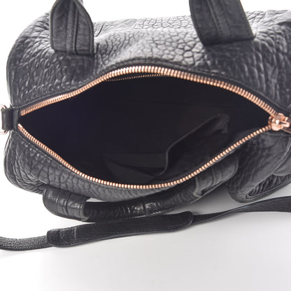 Alexander Wang Pebbled Lambskin Rocco Black Rose Gold Hardware 5 of 17