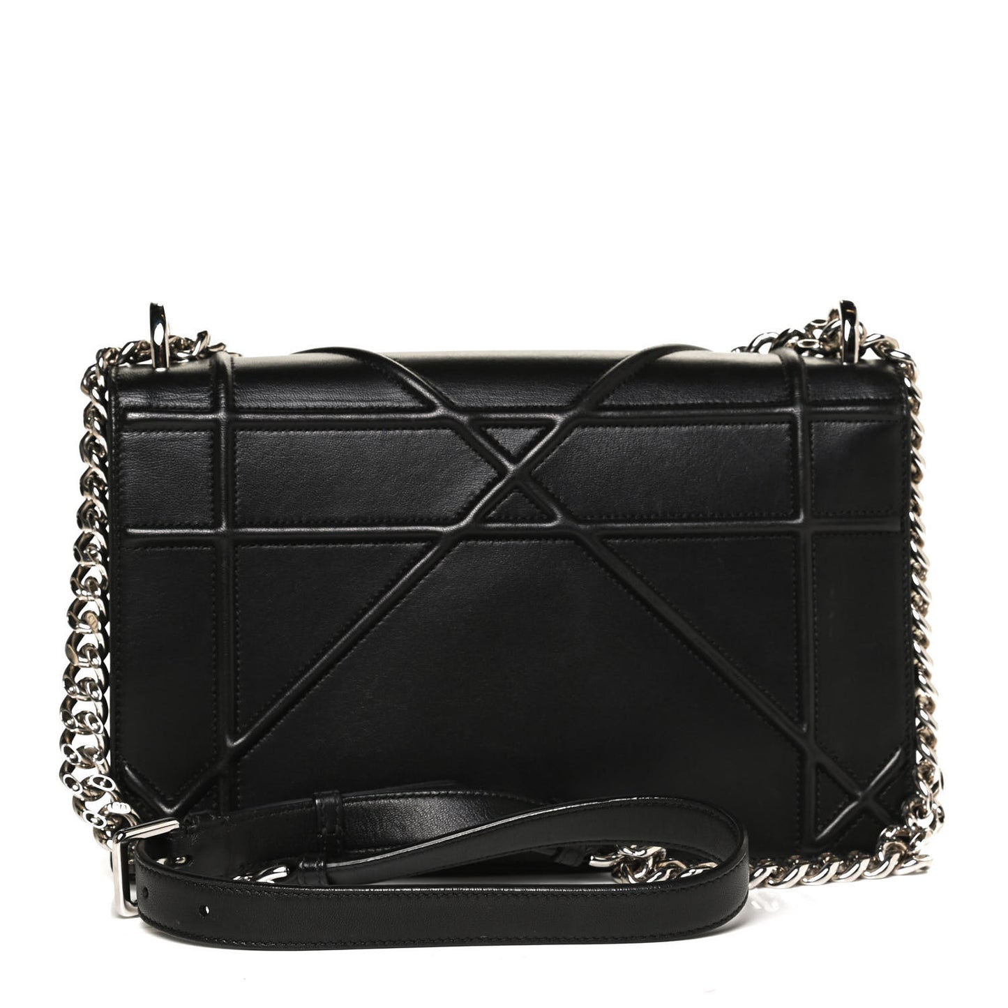 Lambskin Medium Diorama Flap Bag Black