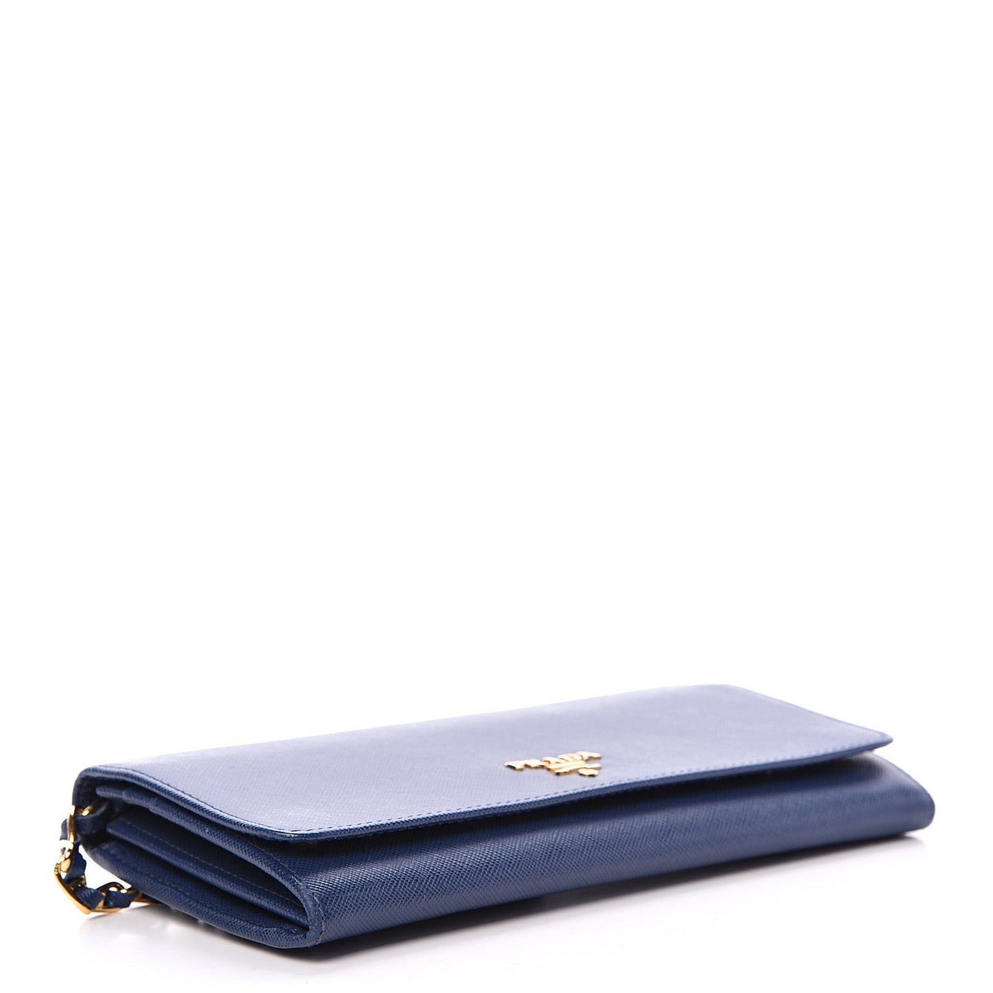 Saffiano Metal Oro Chain Wallet Bleuette