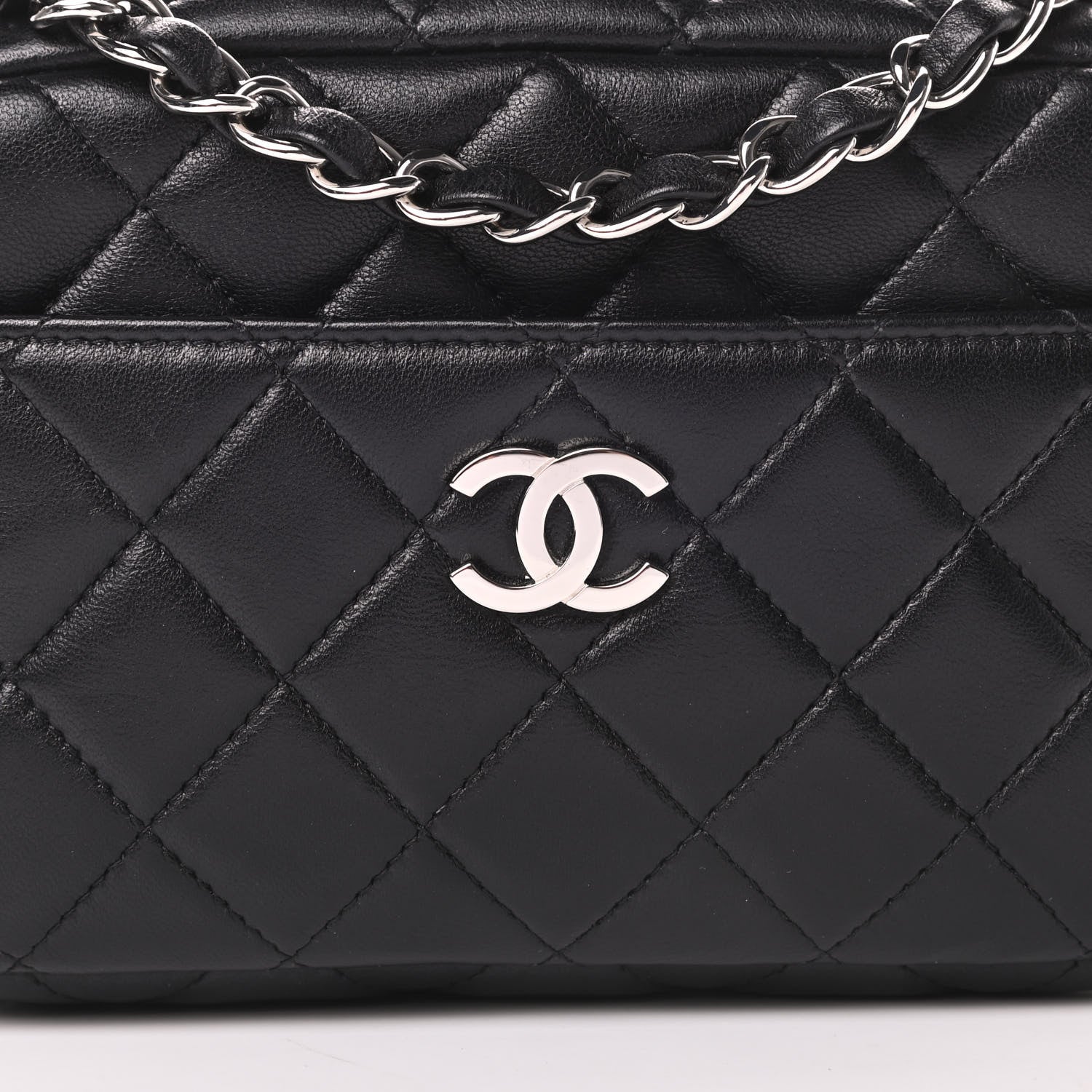 Chanel Lambskin Quilted Small Timeless Camera Case Black 8 of 11