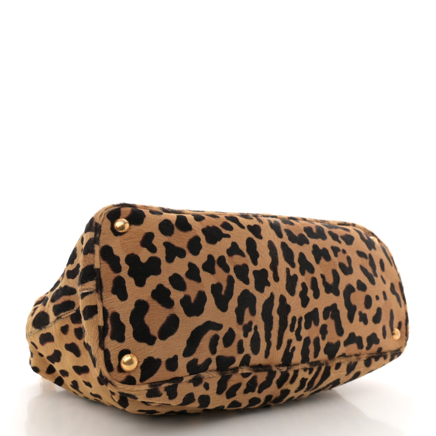 Cavallino Leopard Print Medium Galleria Double Zip Tote Miele Moro