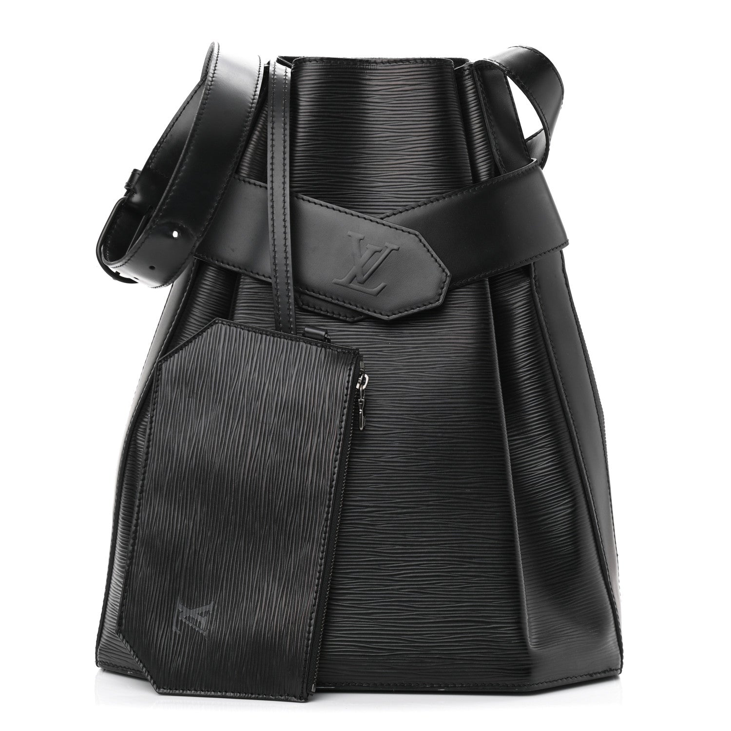 Louis Vuitton Epi Sac D'Epaule GM Black 3 of 12